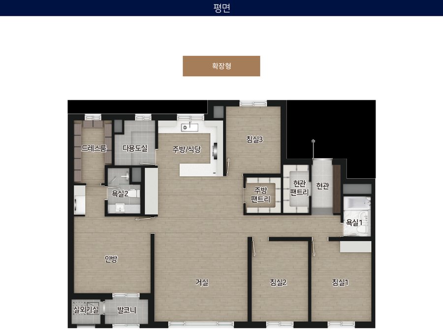 더샵 시에르네 128 타입 평면도