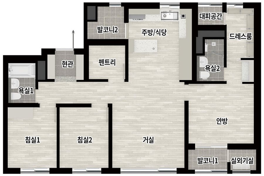 라엘에스 73A 타입 평면도