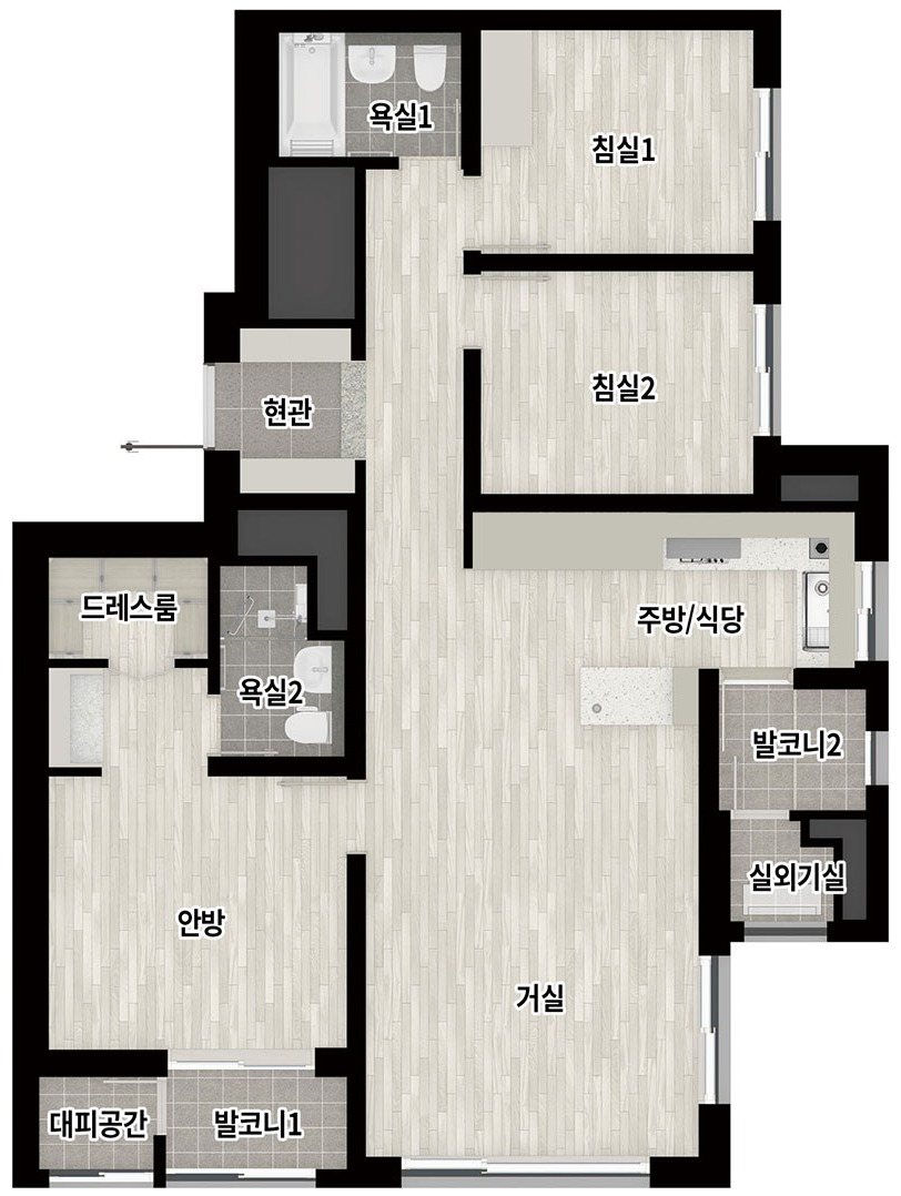 라엘에스 73B 타입 평면도